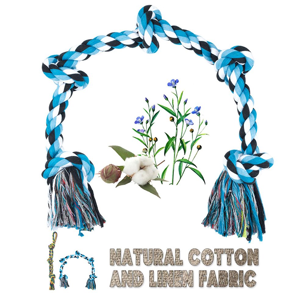 Professional Pet Training Toys Durable Dog Tug-of-war Toys Eco-friendly Cotton Rope Knot Dog Teething Chew Toy
