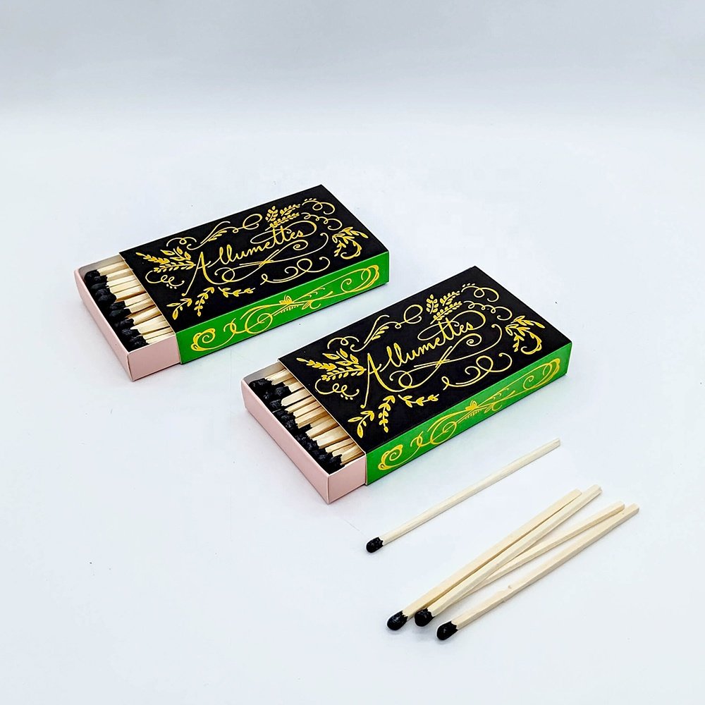 Personalized wedding matchbox favor drawer match boxes gift packaging with logo Custom design candle matches