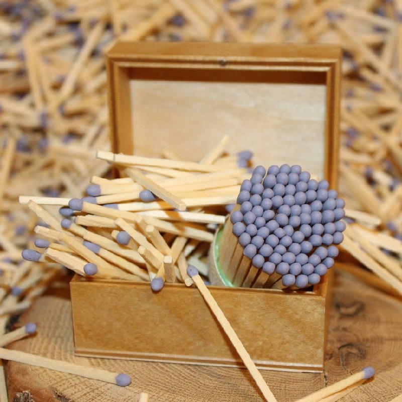 purple color 3 inch factory wholesale price lower MOQ customize color of head stick for candle household bulk matches