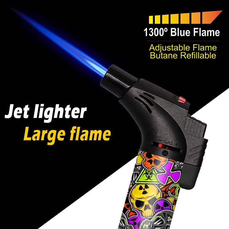 Custom Gas Refillable Factory Windproof Rellenables Single Flame Encendedor De Antorcha Jet Slant OEM ODM Torch Lighter