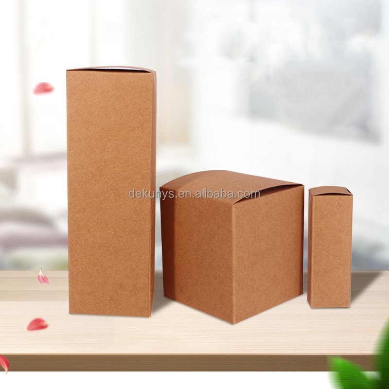 Vintage kraft paper portable cupcake box Round cup window film packaging box