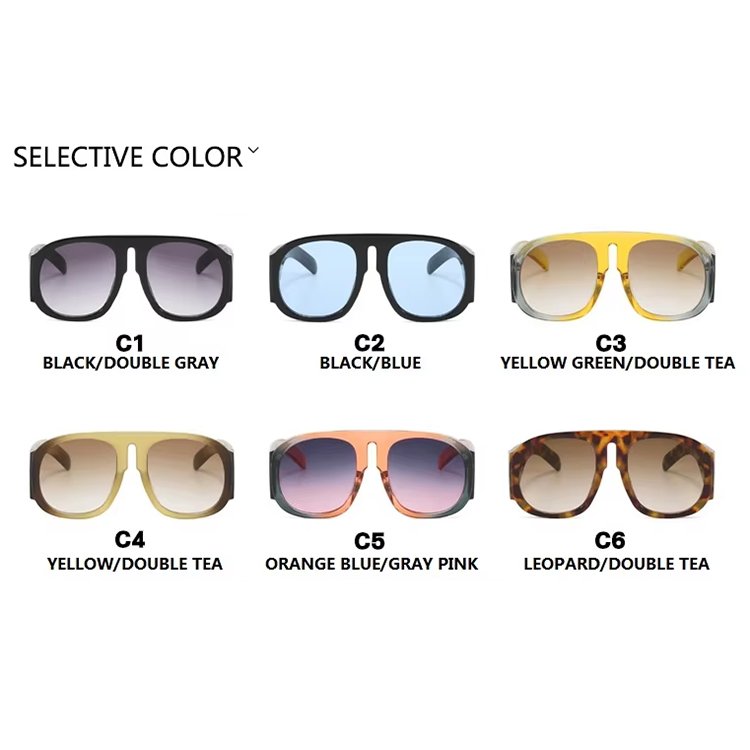 Big Frame Sunglasses Matching Color Ins Women Trend Street Shoot Personality Color Sunglasses