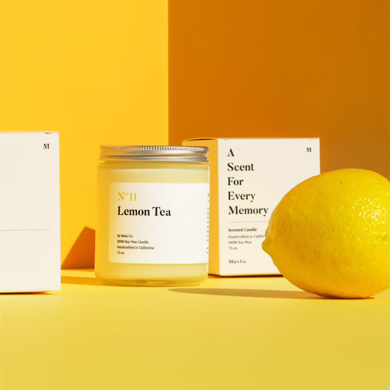 birthday home scented candle decoration wedding scented candles private label christmas customized lemon verbena candle