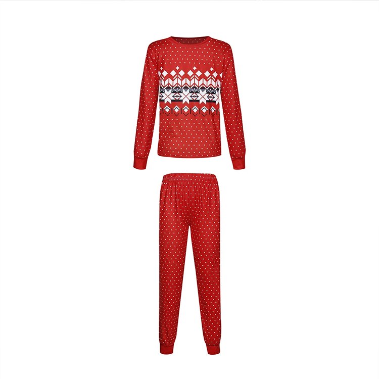 2024 In Stock Mommy And Me Milk Silk Clothes Set Retro Geometry Family Matching Christmas Pajamas Outfit
