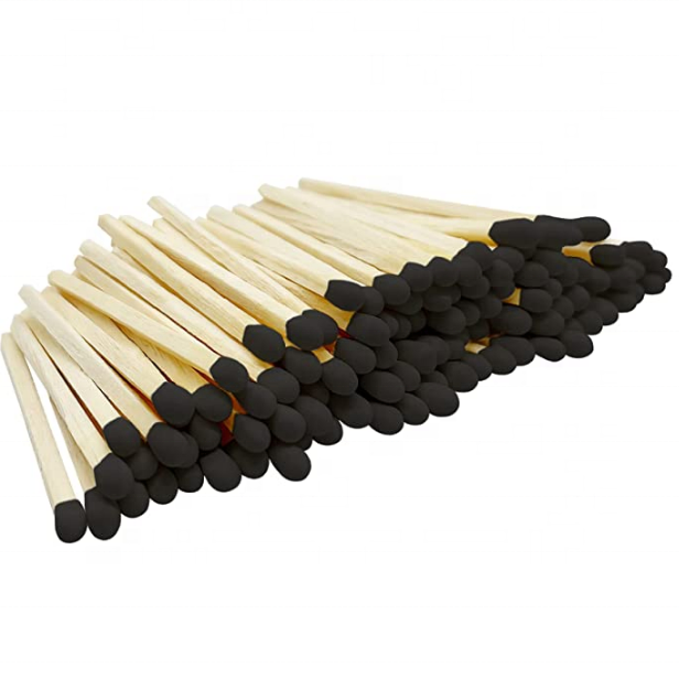 Promotional home black tip matches bulk for household