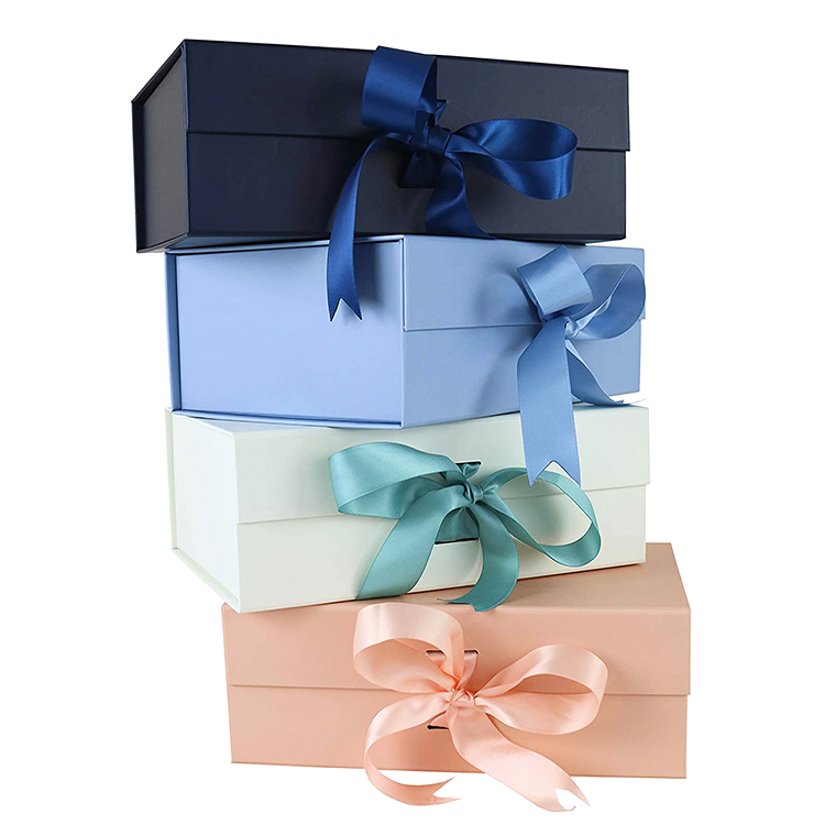 Custom Luxury Matt Black Package Folding Christmas Cardboard Paper magnetic Rose Flower Gift Jewelry Packaging Box Set