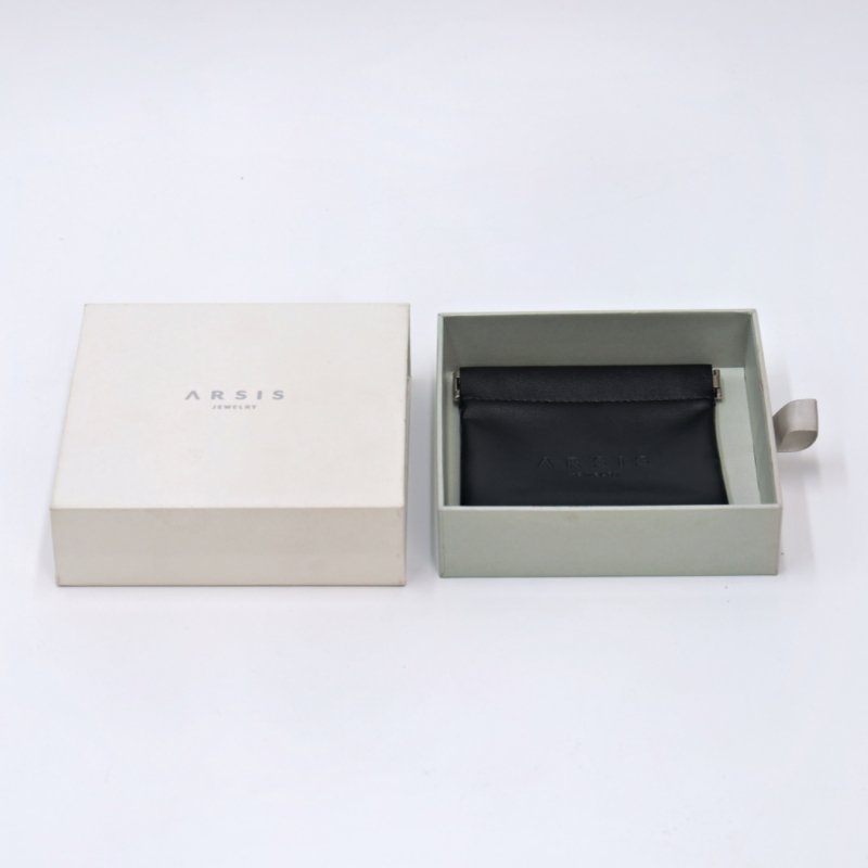 Custom Logo Luxury Rigid Drawer Match Box Type Paper Gift Jewellery Box Packaging for Belt Purse Wallet