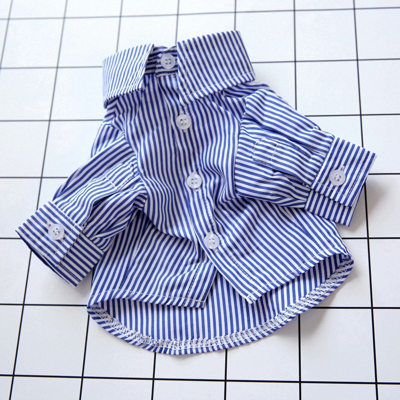 Spring Summer Thin Section Dog Shirt Clothes Pet Parent-child Wear Owner Matching Clothing Summer Outfits Hoodies T-shirts Blue