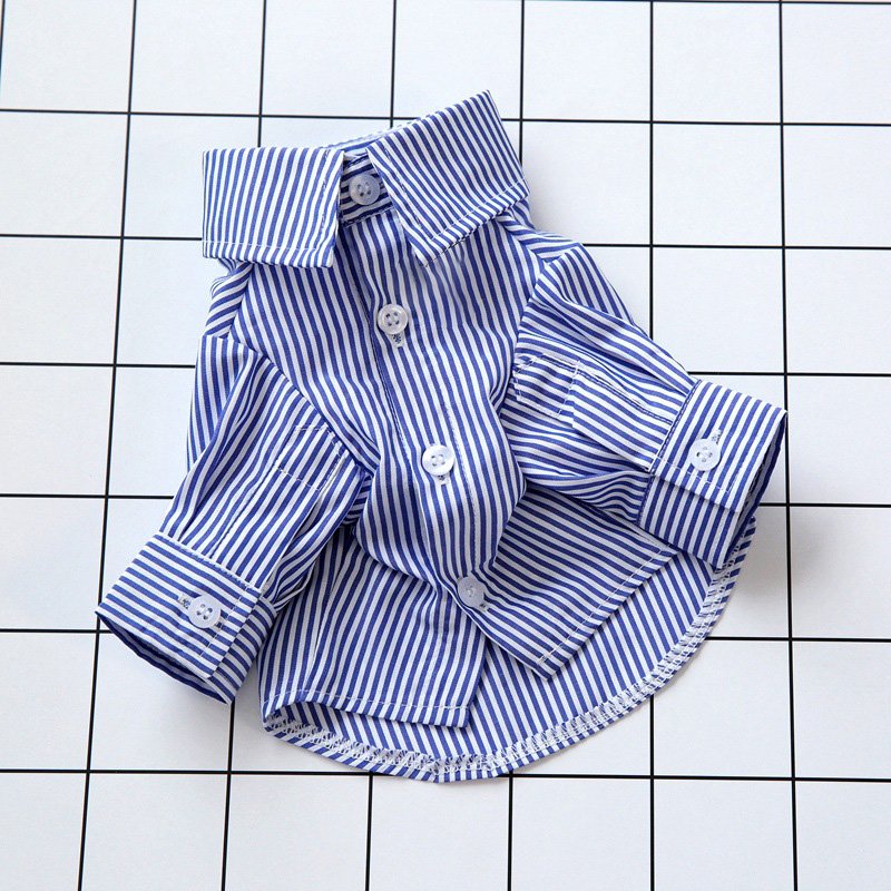 Spring Summer Thin Section Dog Shirt Clothes Pet Parent-child Wear Owner Matching Clothing Summer Outfits Hoodies T-shirts Blue