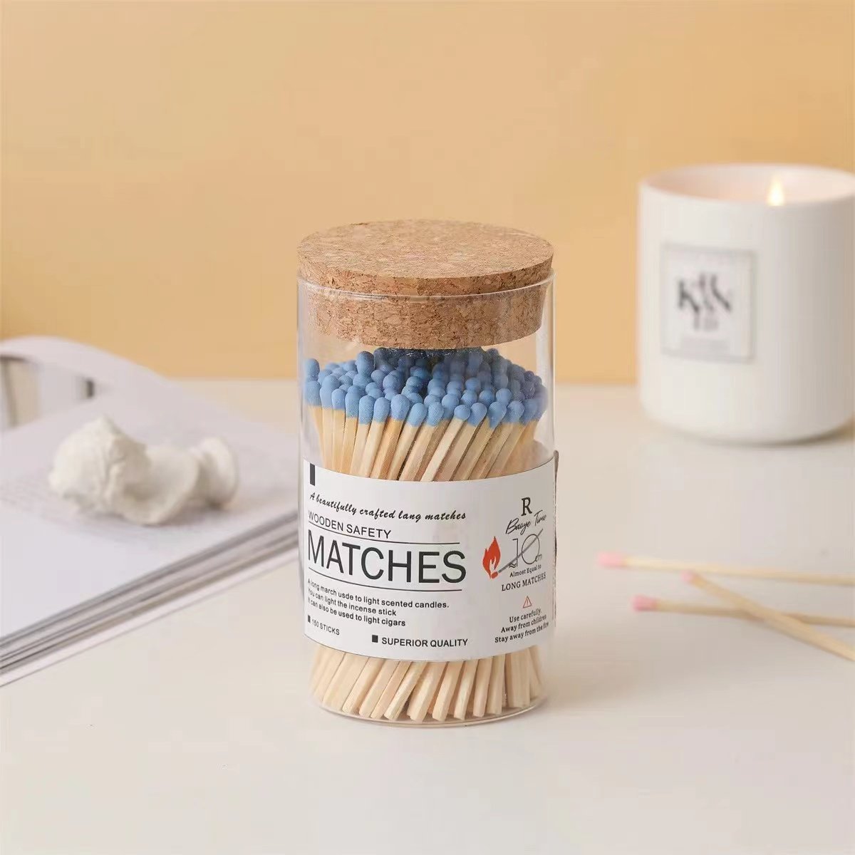 High Quality Match Sticks Aromatherapy Glass Bottle With Cork Stopper And Label Stickers For Glass Bottles