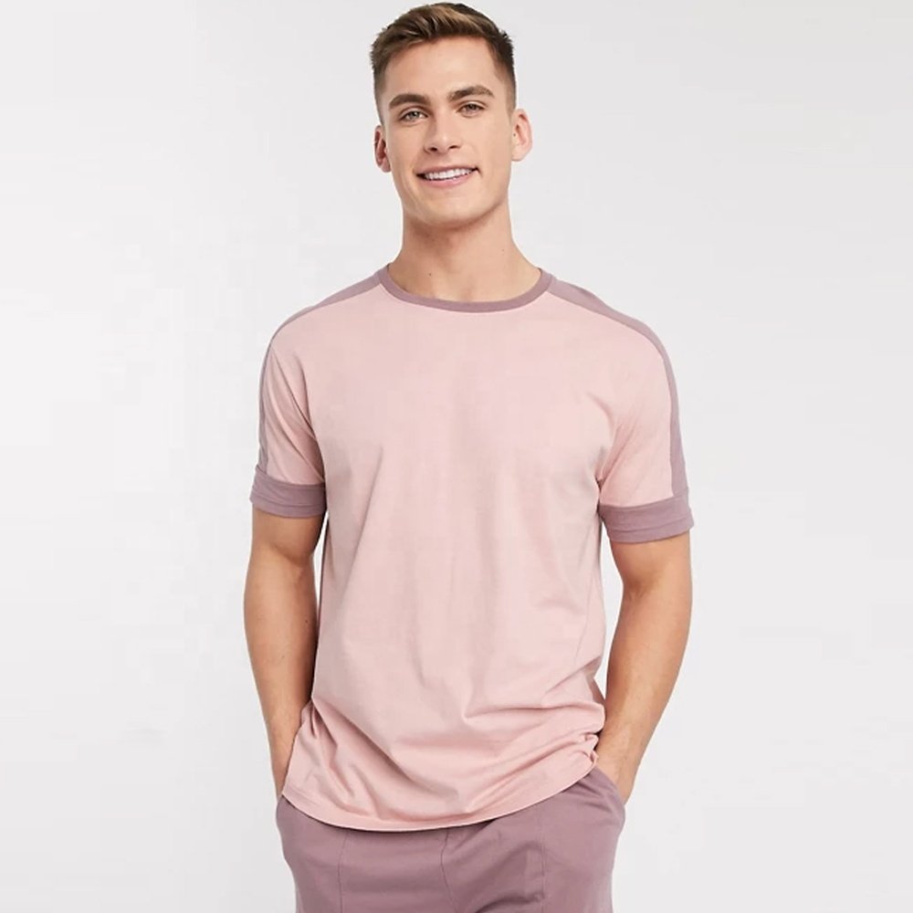 Summer Casual Men Shorts Set 100% Cotton T-shirts & Print Mesh Shorts Fashion Two Piece Shorts Set For Men