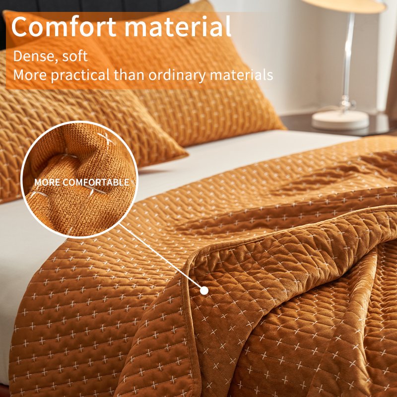 King Size 3piece Bed Sheet Set Double Side Bed Cover Soft Fleece Flannel Bedspreads Quilt Sleep Aid Bed Blanket for Winter