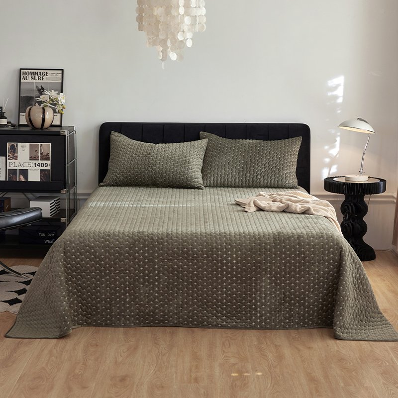King Size 3piece Bed Sheet Set Double Side Bed Cover Soft Fleece Flannel Bedspreads Quilt Sleep Aid Bed Blanket for Winter