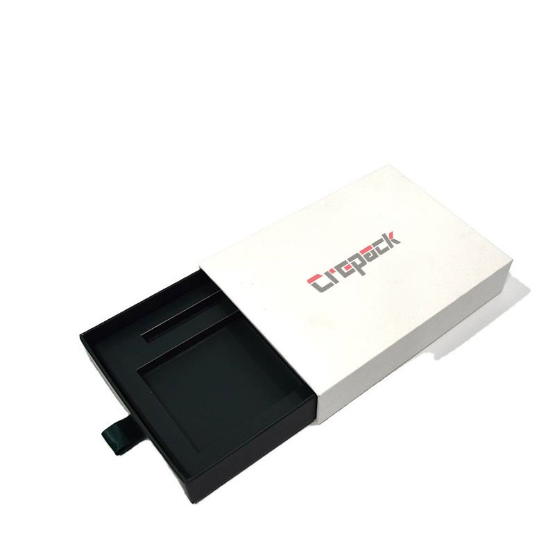 Wholesale custom logo drawer box paper packaging kraft paper drawer box black open drawer match box