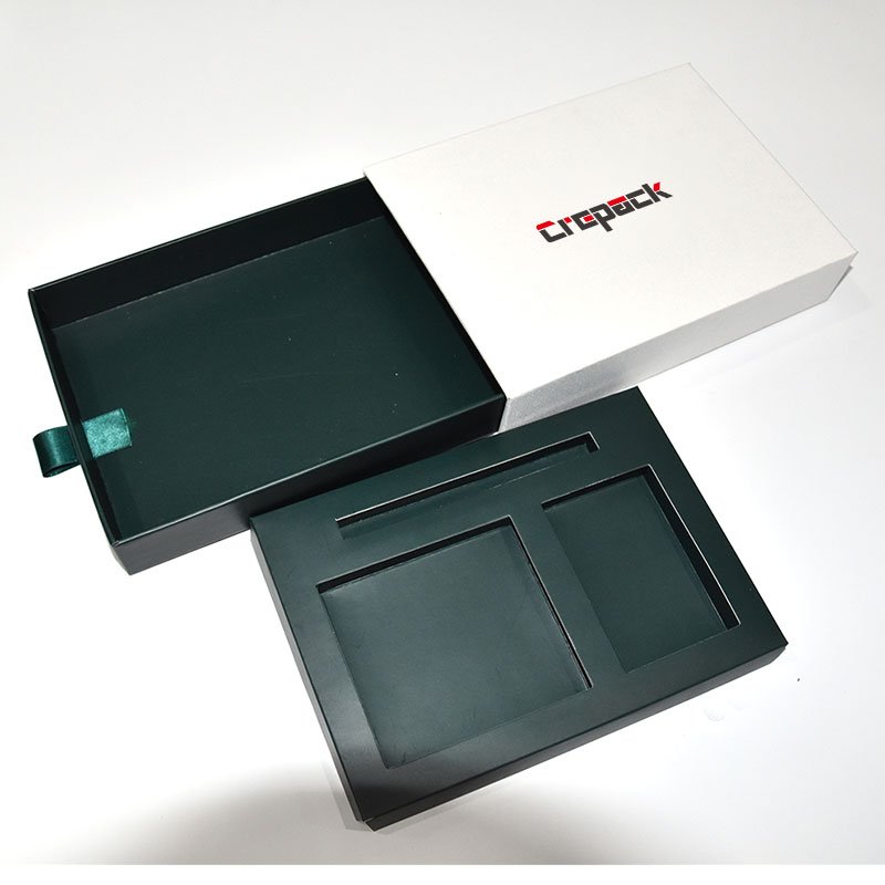 Wholesale custom logo drawer box paper packaging kraft paper drawer box black open drawer match box