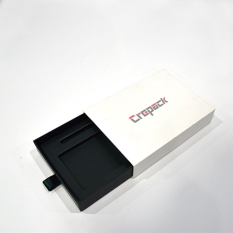 Wholesale custom logo drawer box paper packaging kraft paper drawer box black open drawer match box