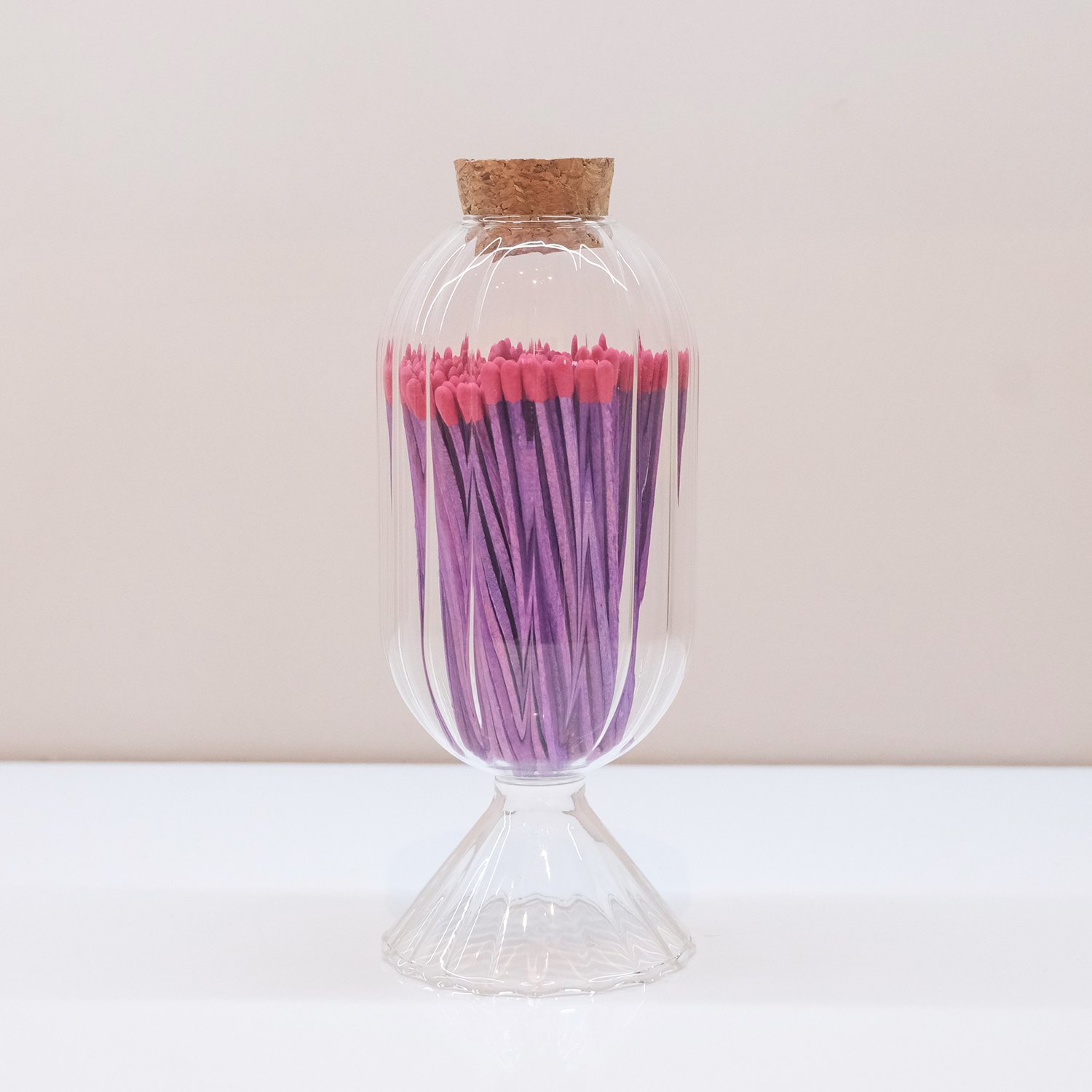 Wholesale Customized Match Decorative Custom Logo Long Wooden Stick Glass Bottle Of matches with logo