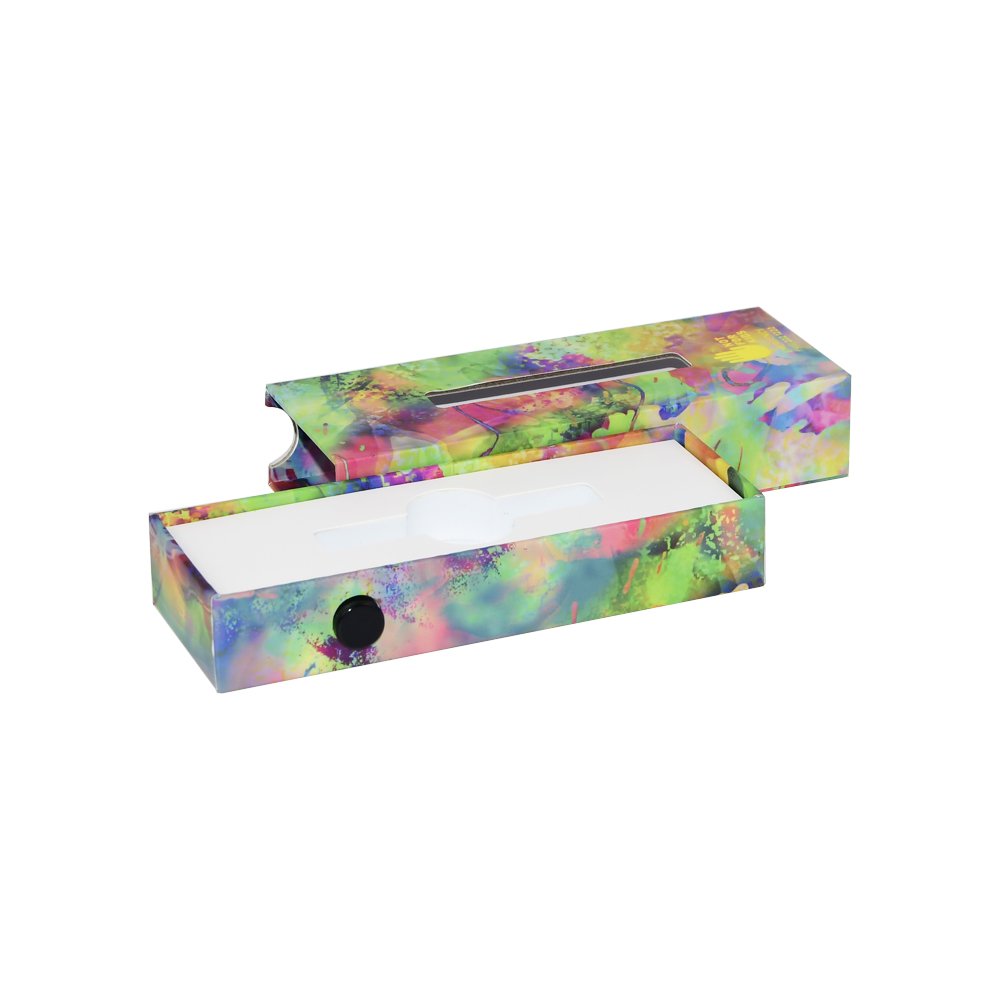 16 CFR 1700 Certificated Child Resistant Packaging Slide Out Drawer Gift Box for 1ml Jars with EVA and Window