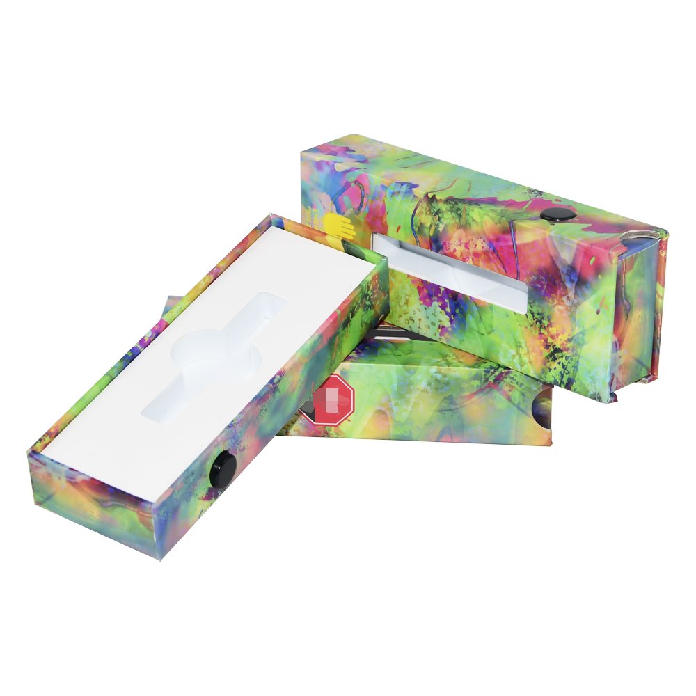 16 CFR 1700 Certificated Child Resistant Packaging Slide Out Drawer Gift Box for 1ml Jars with EVA and Window