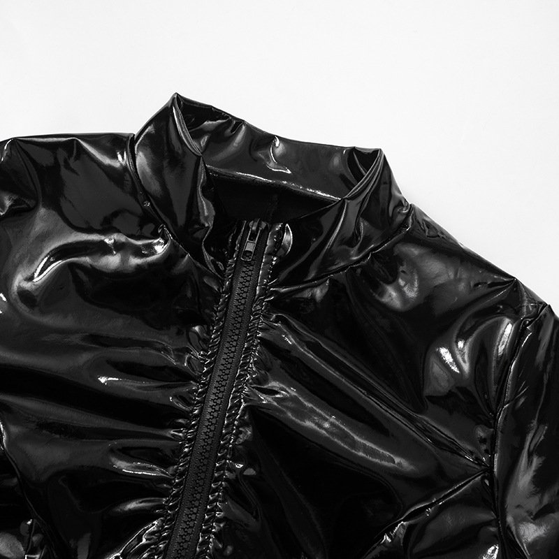 Spring Fall Women Leather Sets PU Crop Jacket And Mesh Patchwork Sorts Matching Sets Casual Y2k Pu Leather Two Piece Sets Women