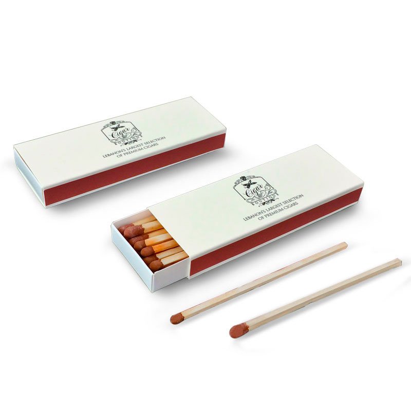 Wholesale Paperboard Craft Custom Recyclable Paper Matchbox Packaging cigar colored Match Boxes
