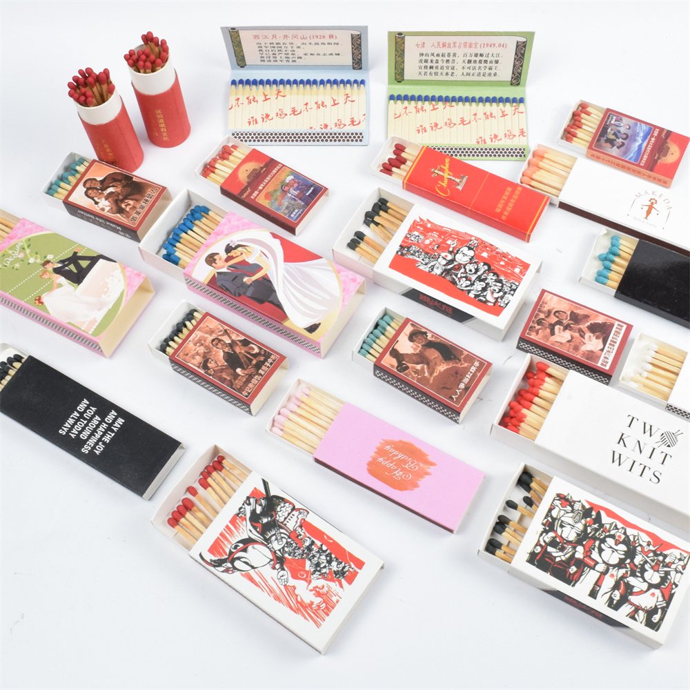 VLONG Book Style Matches Old Vintage Custom Logo Private Custom Matches Book Safety Color Candle Matches