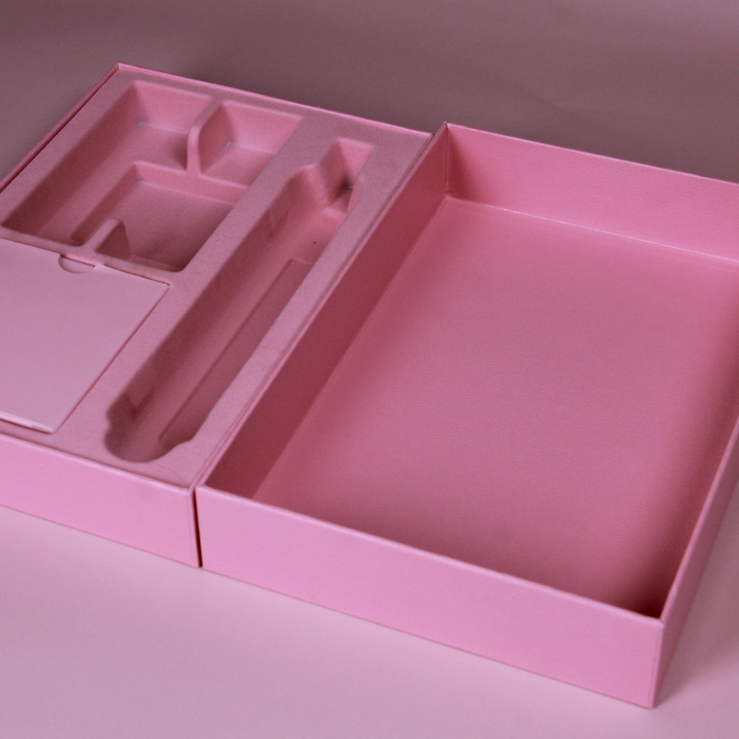 Factory Direct Customized Gift Box for Electric Toothbrush 2.6mm Imitation Leather with Sponge Lining Gold Foil Printed