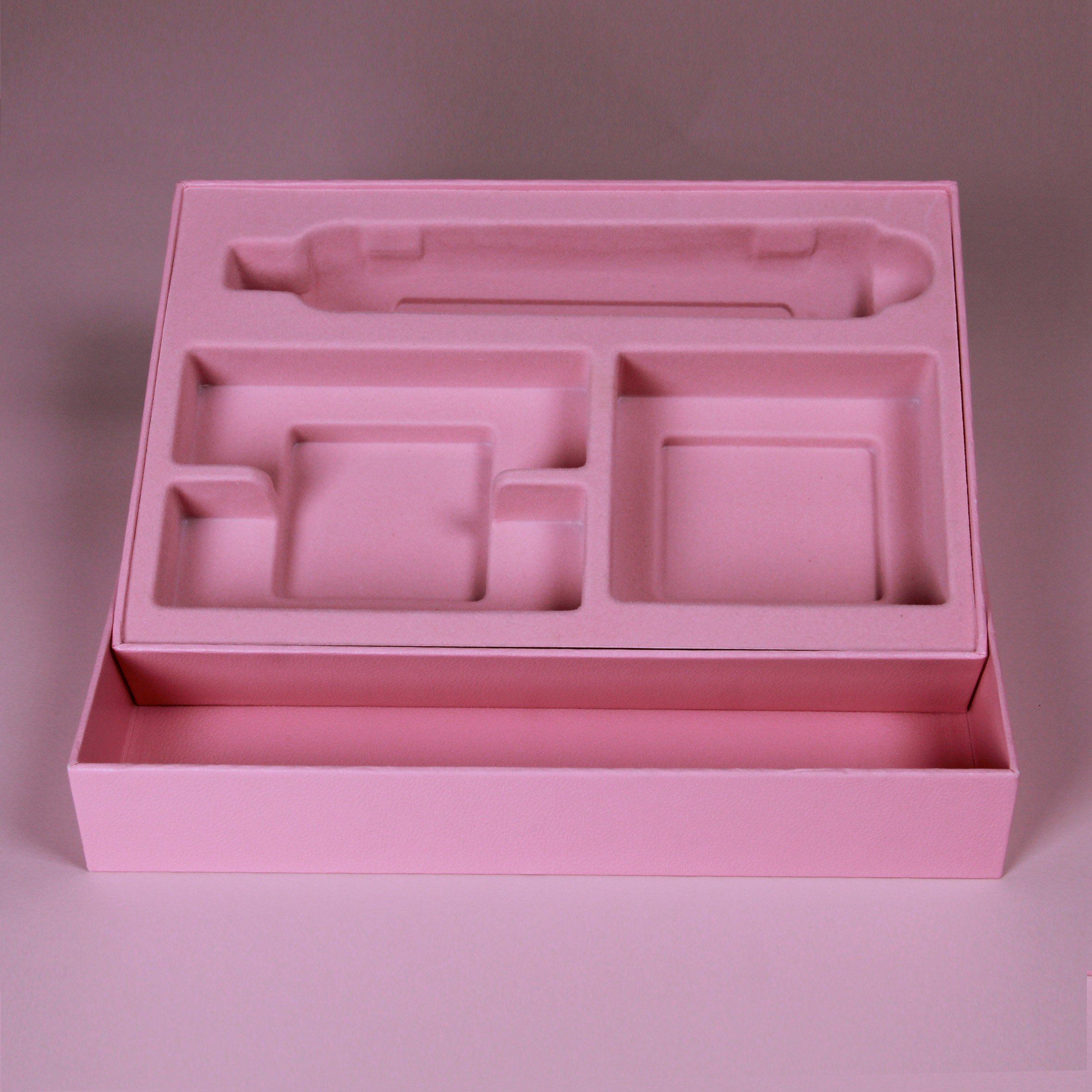 Factory Direct Customized Gift Box for Electric Toothbrush 2.6mm Imitation Leather with Sponge Lining Gold Foil Printed