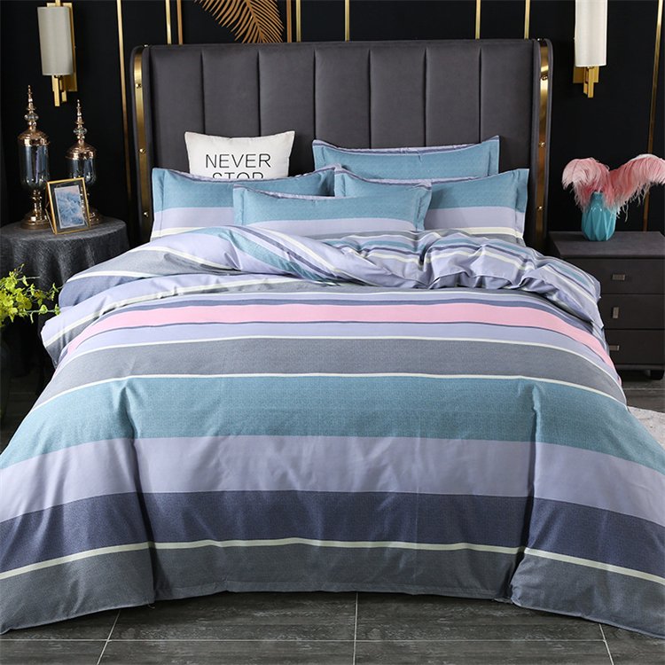 Microfiber printed 3 pcs in 1 bedroom bed duvet cover bed sheet curtain bedding sets with matching curtains