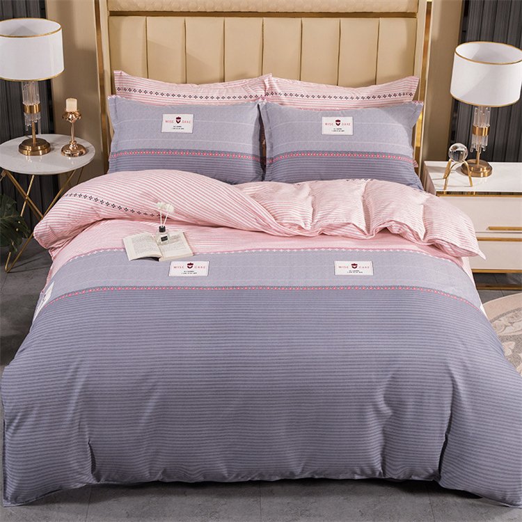 Microfiber printed 3 pcs in 1 bedroom bed duvet cover bed sheet curtain bedding sets with matching curtains