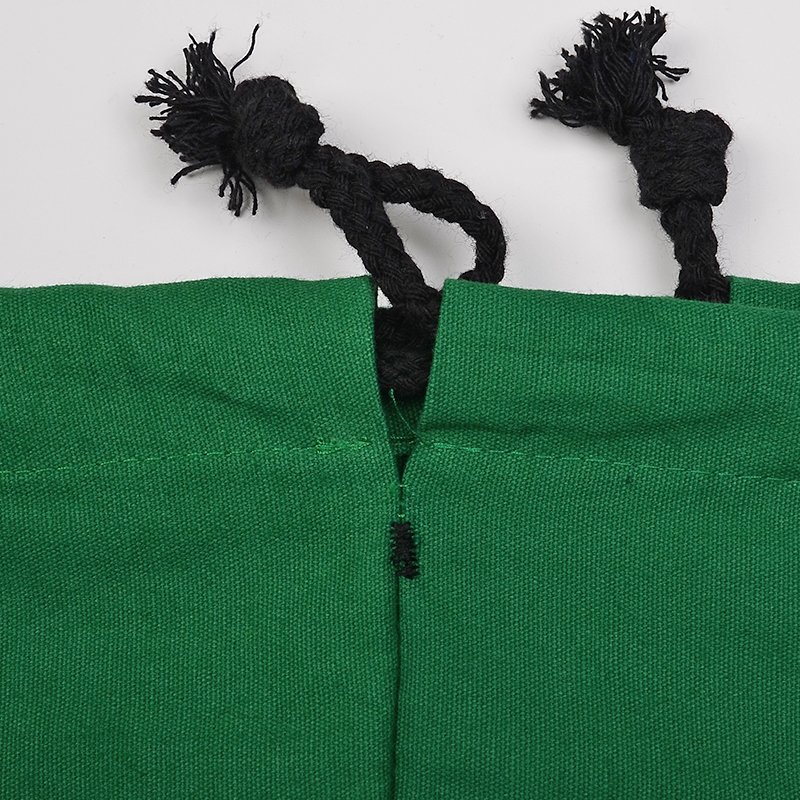 HK-08 100% Cotton Green Canvas Bag Christmas Sack Ready for Mix and Match Sets Stocked Promotional Party Supply