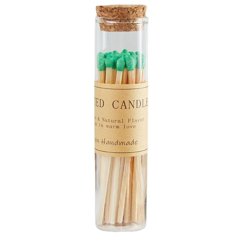 Wholesale bulk order custom matches for candles personalized design home decor long match colored in a glass jar