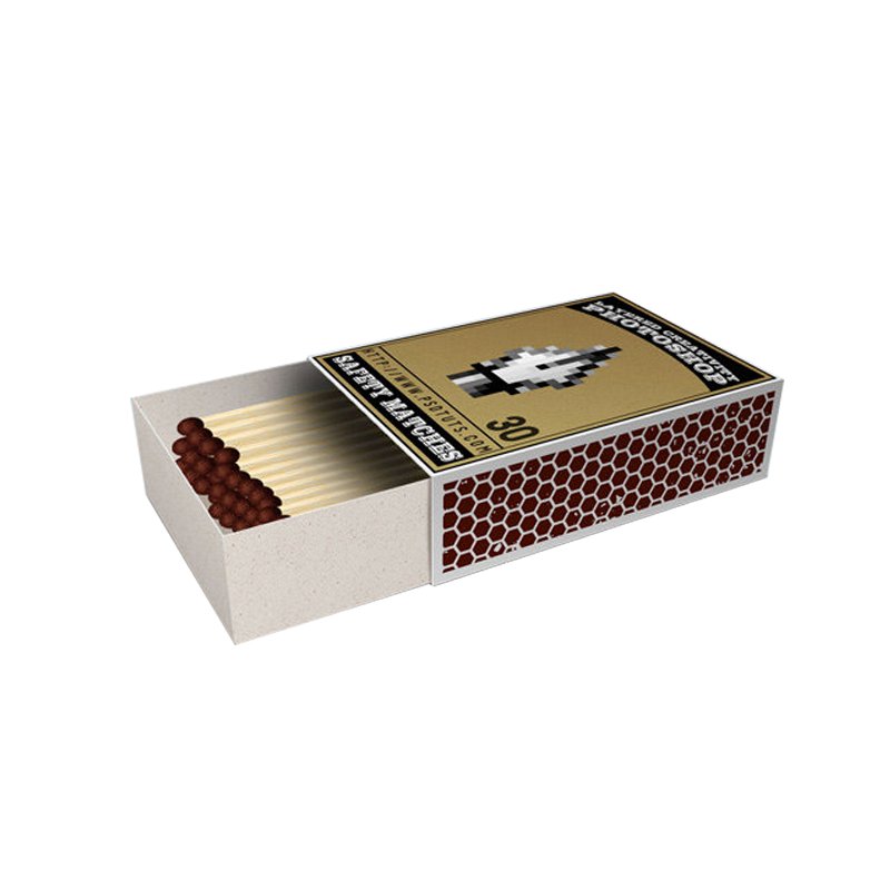 Cheap Price match box custom logo art paper matchbox with wooden safety matches box