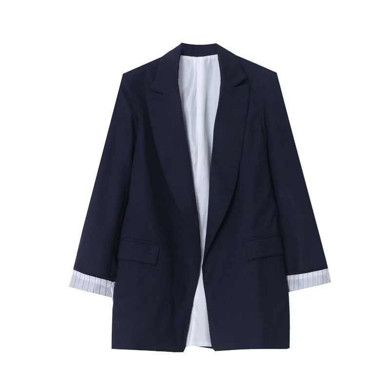 TAOP&ZA Women's 2024 Summer New Commuting All-match Solid Color Open-front Suit Jacket 8004939