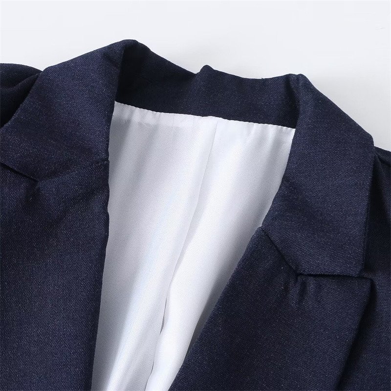 TAOP&ZA Women's 2024 Summer New Commuting All-match Solid Color Open-front Suit Jacket 8004939