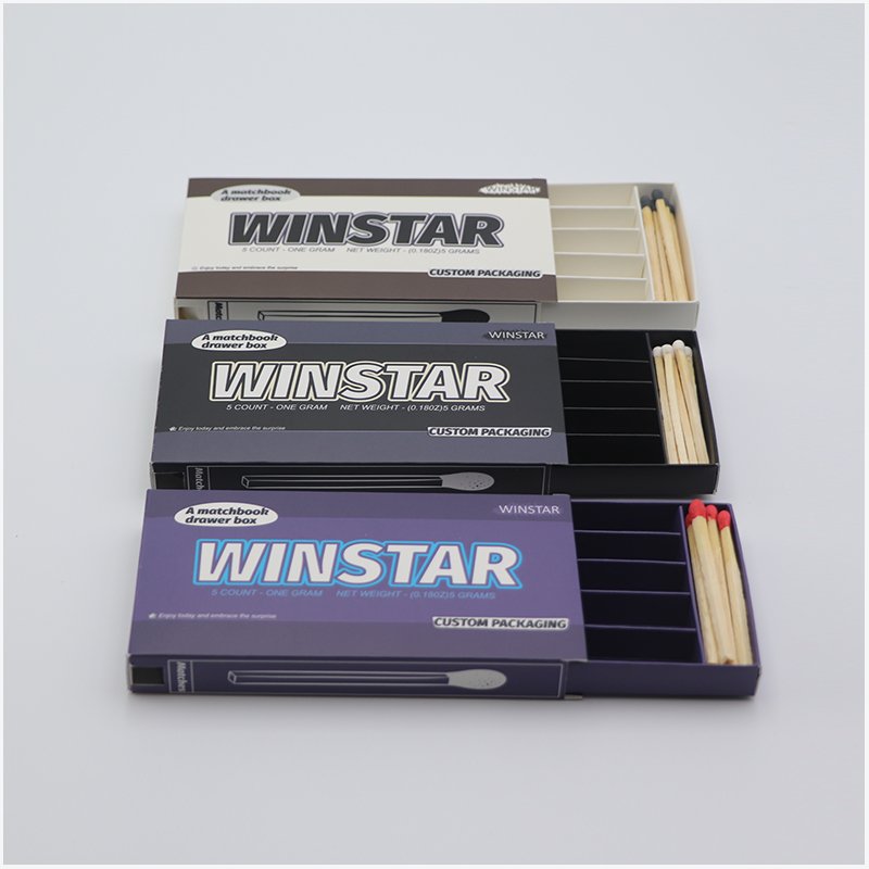 Factory Custom Drawer Preroll Packaging Without Rubber And Plastic Child Proof With Position for Match Pre Roll Packaging