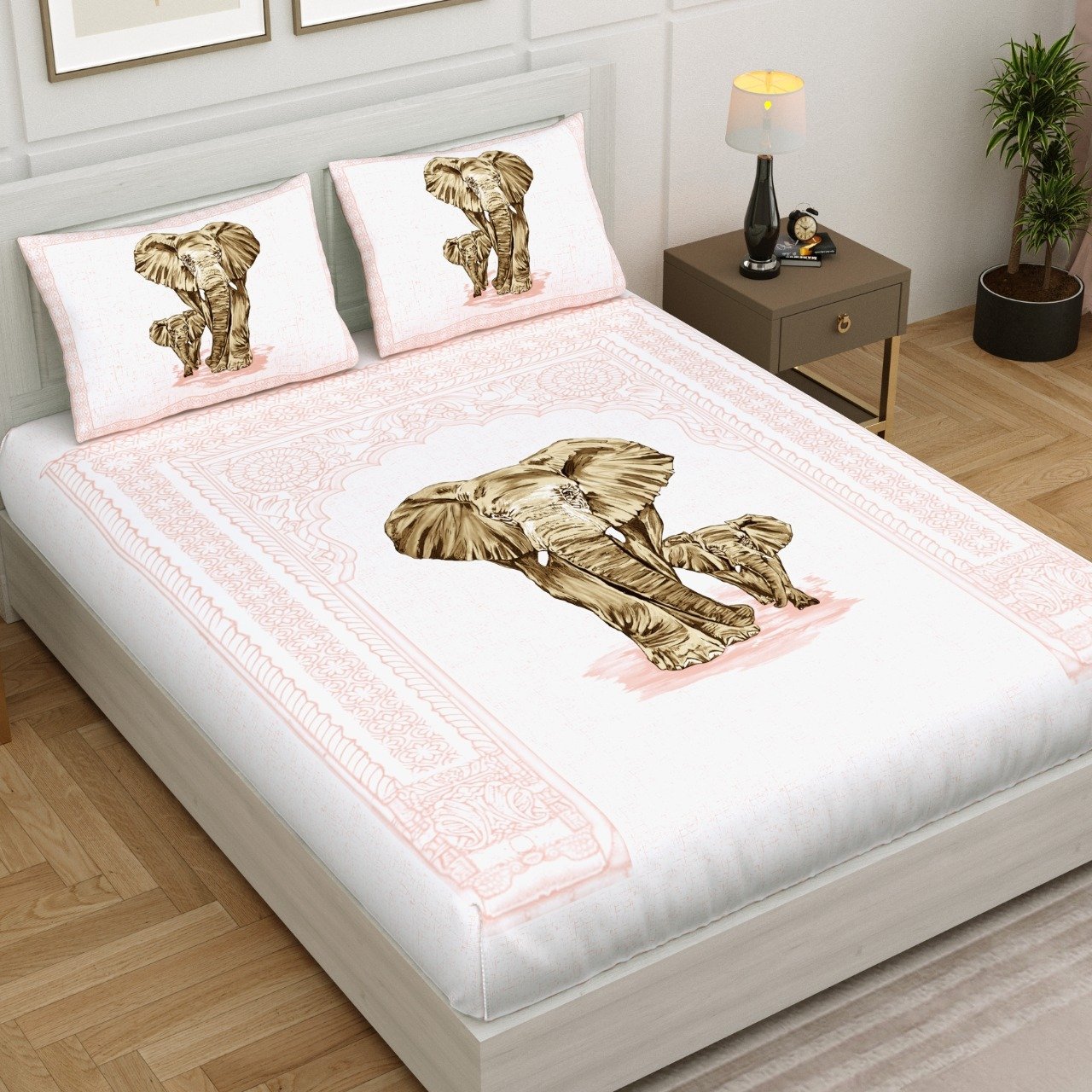 Jaipuri Cotton Printed Bedsheet