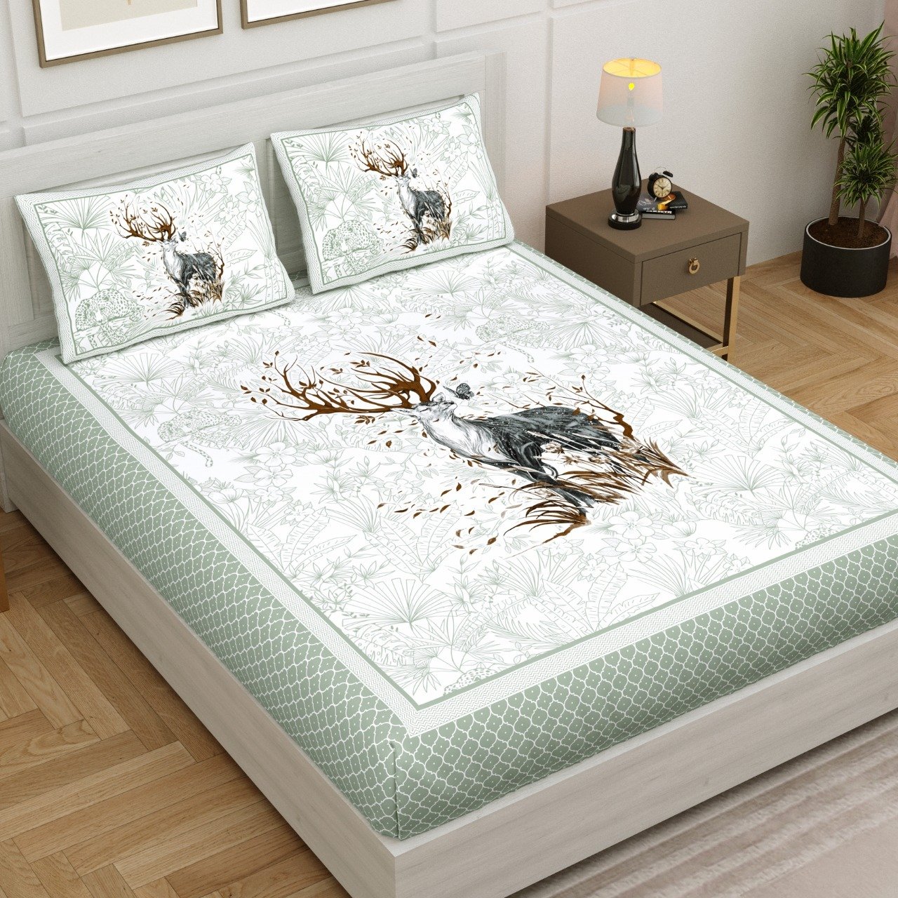 Jaipuri Cotton Printed Bedsheet