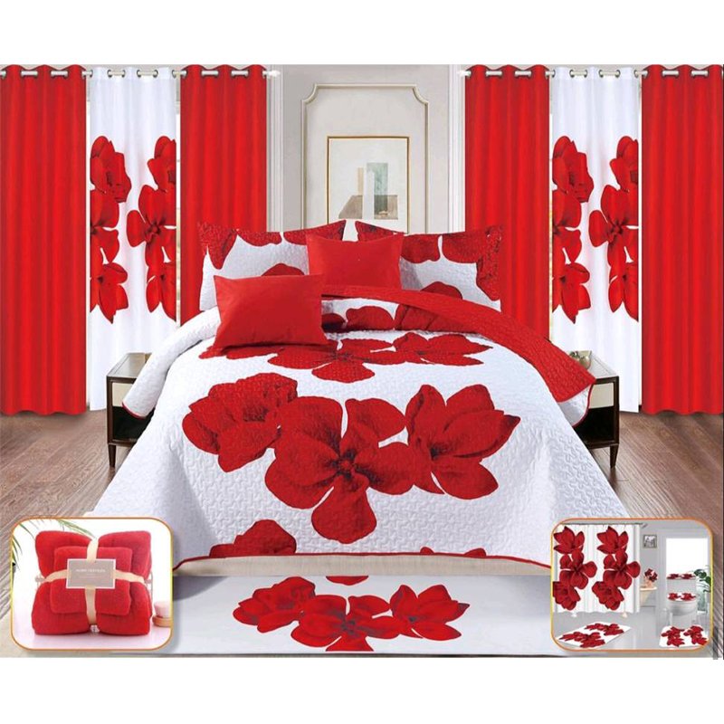Factory cheap price Luxury Customized Wholesale Sheet Set With Curtains 3d Printed Microfiber Cotton Bed Set Big Size
