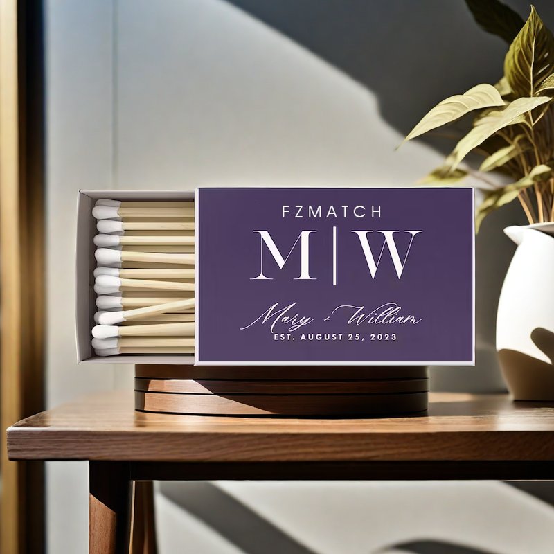 Customized White Box Black Logo Carton Match Candle Box Match Customized Box Logo