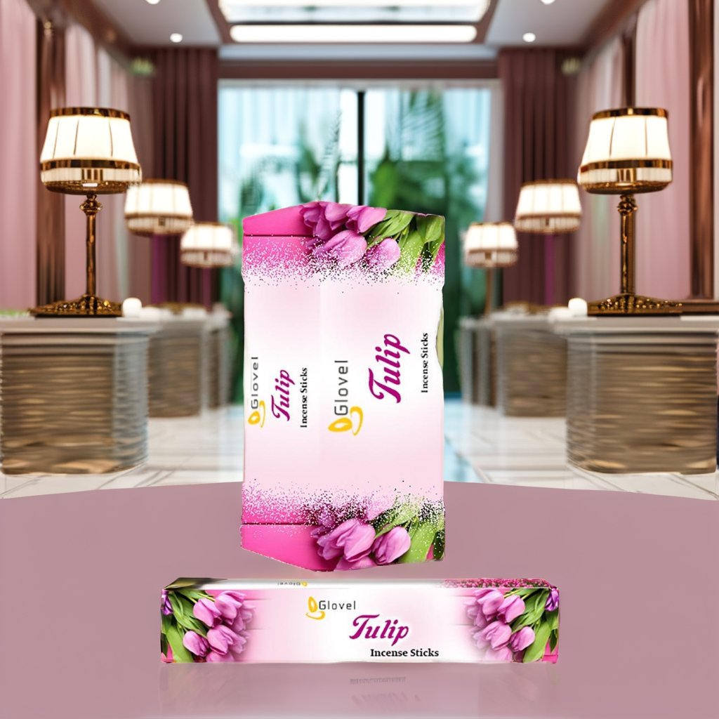 Best selling Pooja 9 Inch Tulip Incense Sticks with Square Box Packaging for Weddings and Home Decor Direct Export from India