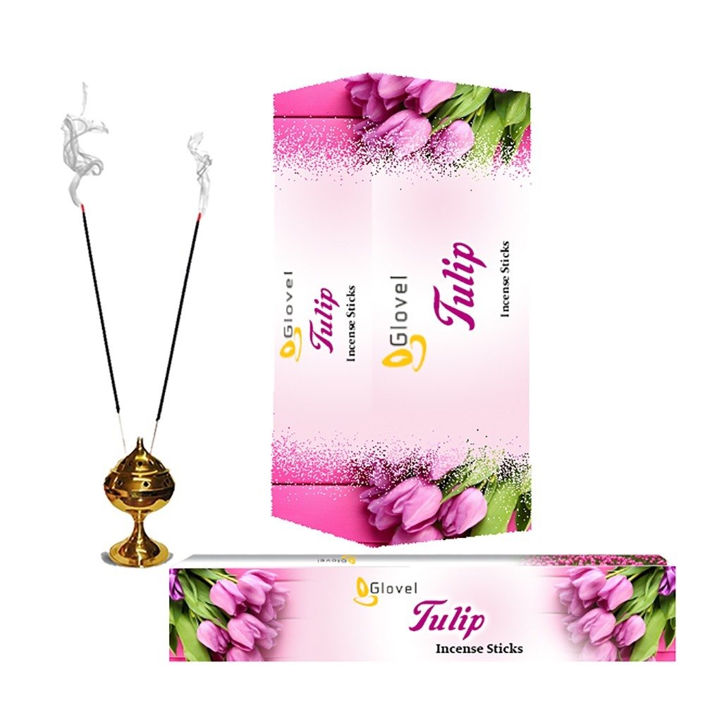 Best selling Pooja 9 Inch Tulip Incense Sticks with Square Box Packaging for Weddings and Home Decor Direct Export from India