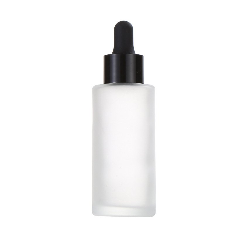 Cheap cylinder shape clear frost serum essential oil dropper bottle can match with difference caps 20ml30ml40ml50ml60ml80ml100ml