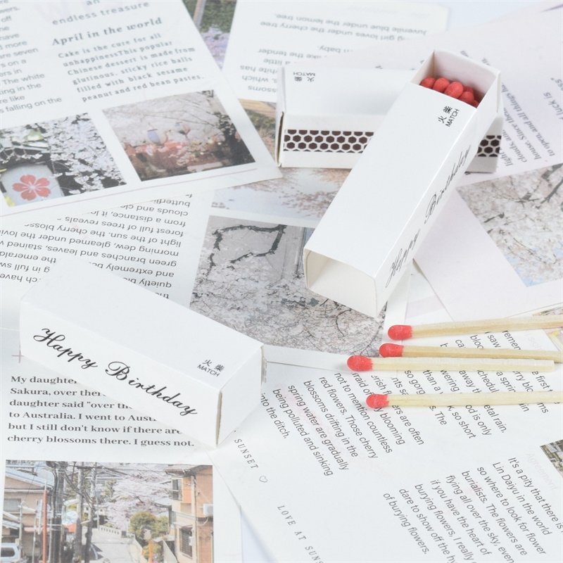 Hot Sale Matchbook Matches As Promotion Gifts Custom Paper Book Match Colors Can Be Customized Brown Paper Slender Matchbox