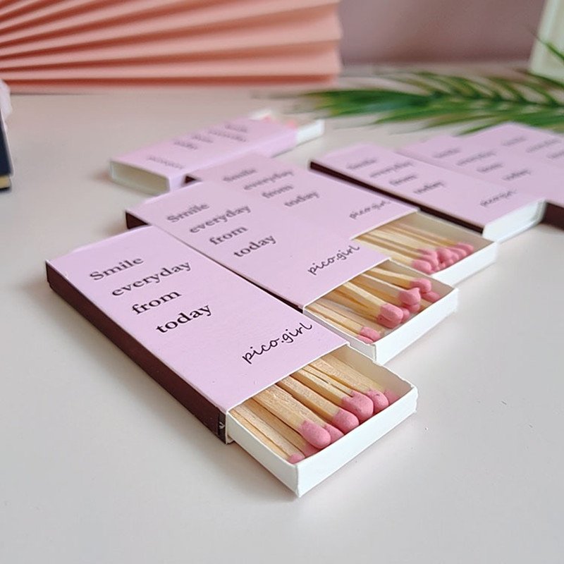 Matchbox Cheap Bulk Safety Matches Custom Wholesale Safety Pink Matches box