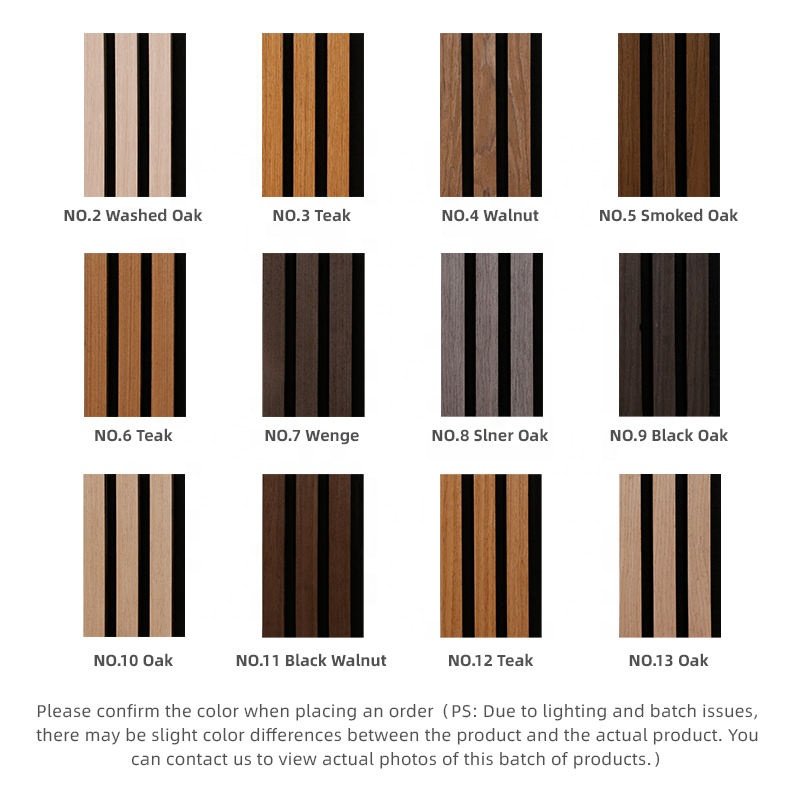MUMU Proper Color Matching Artist Wave Polyester Dark Oak Fiber Wood-panels Ceiling Wall panels Acoustic Boards