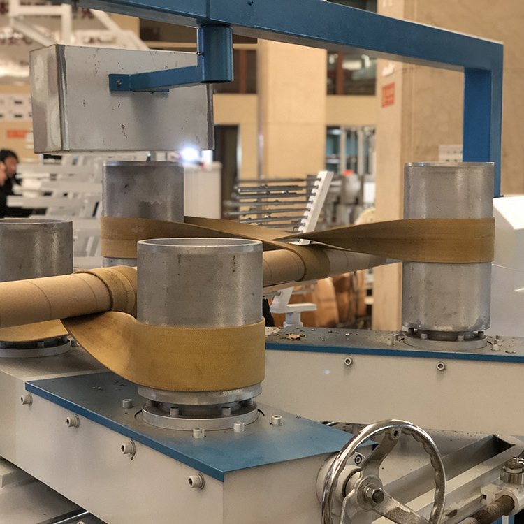 Double sides gluing big diameter spiral winder match parallel paper tube pipe making machine