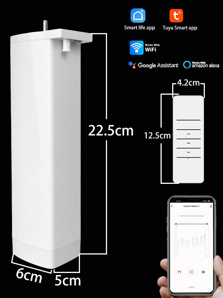 SZMYQ Tuya Smart Home Blackout Air White Shower Curtain Rods And Rails Poles Sets Fabric Holder For Living Room Smart Curtains