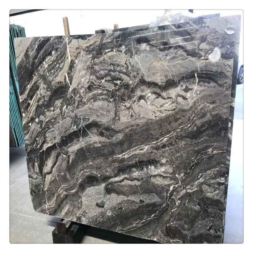 Venice Frappuccino brown marble book match slabs for lobby wall background
