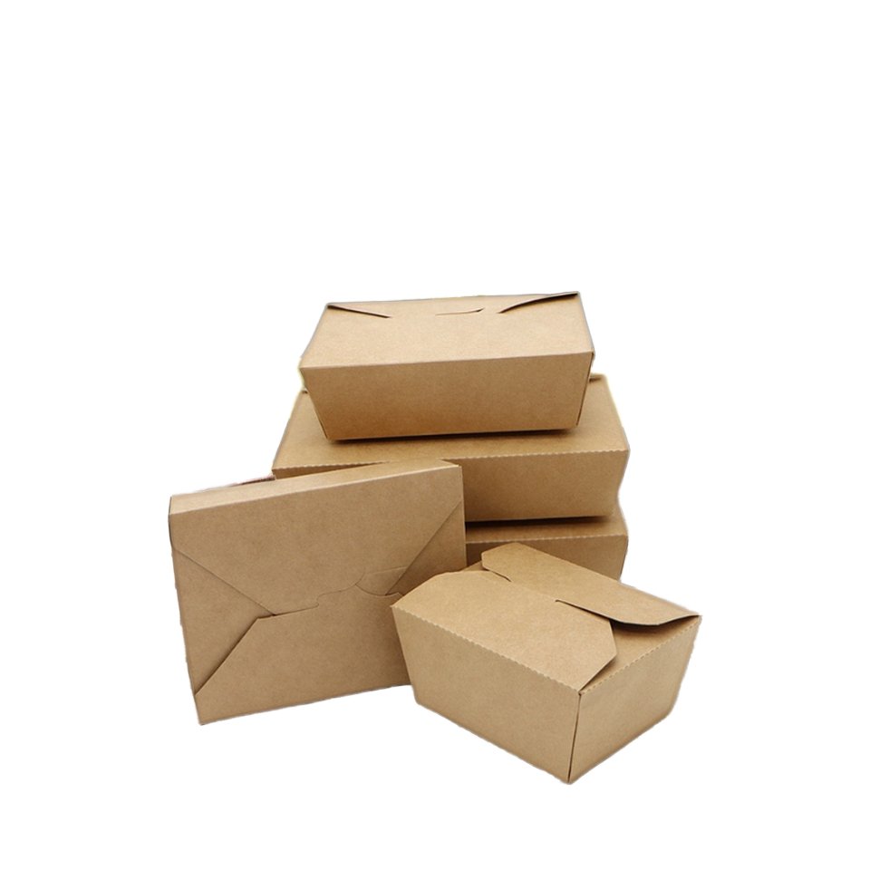 Double-Matching Breathable Fried Chicken Box Chicken Rice Flower Chips Split Lunch Box Take-Out Commercial Paper Lunch Box